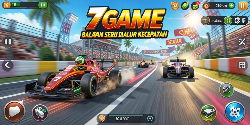 Tampilan gameplay Racing yang mendebarkan dan penuh aksi.