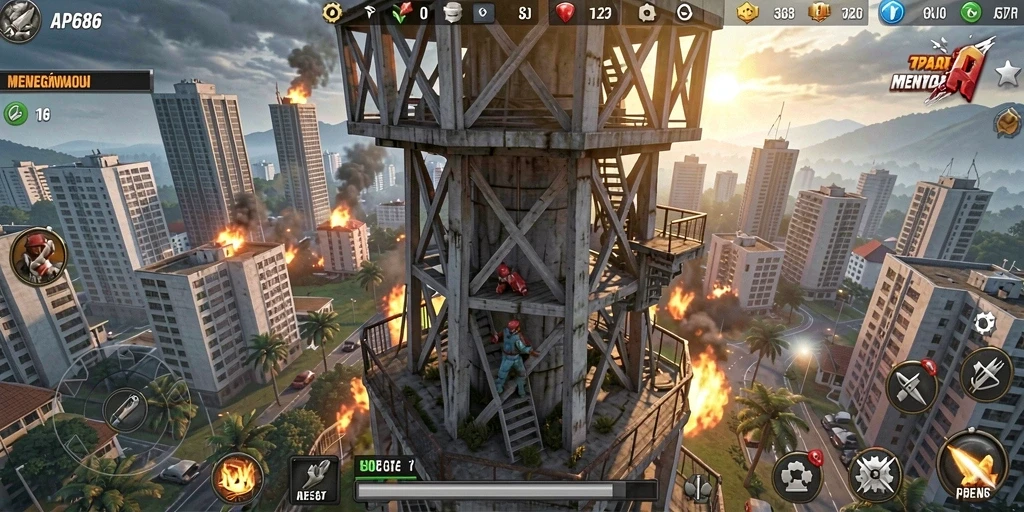 Gameplay menarik dari AP686 menampilkan strategi Tower Defense yang seru.