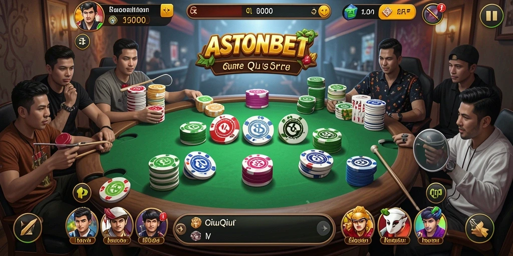 Tampilan gameplay QiuQiu di ASTONBET yang mendebarkan.