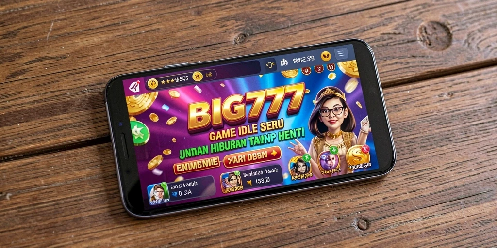 Screenshot utama yang menunjukkan gameplay seru dan interaktif dari BIG777.