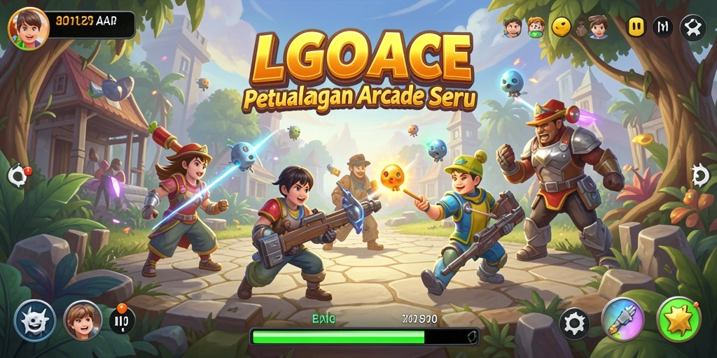Screenshot LGOACE menampilkan aksi gameplay yang mendebarkan dan penuh warna.
