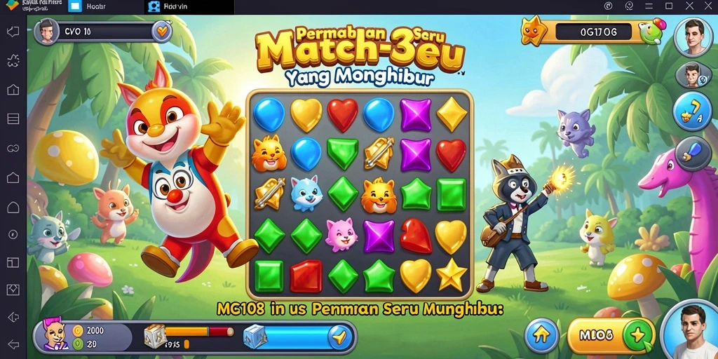 Tampilan gameplay seru MG108 yang mengasyikkan dan penuh warna.