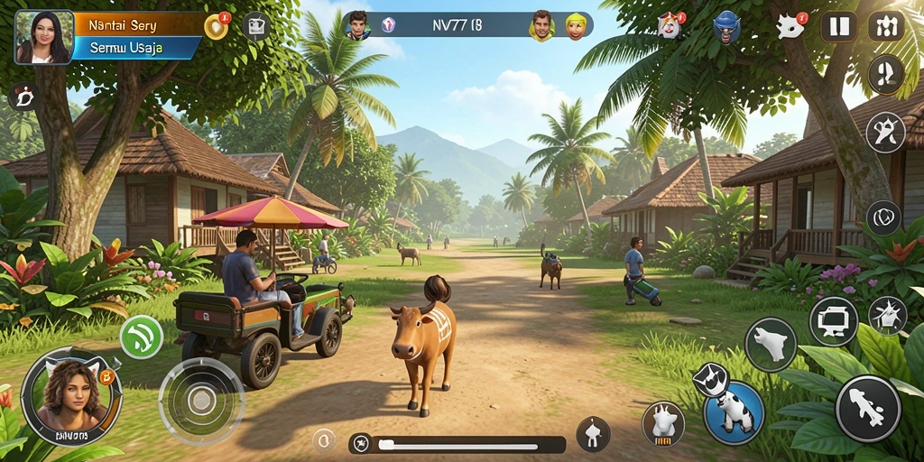Tampilan gameplay NV77 yang seru dan menyenangkan.