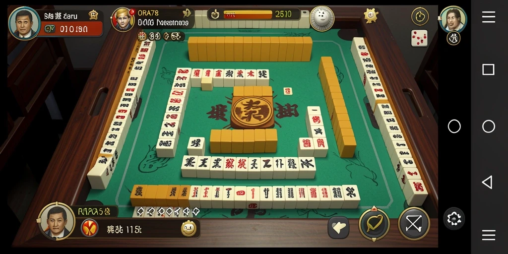 Tangkapan layar ORA78 menunjukkan gameplay Mahjong yang menarik dan seru.