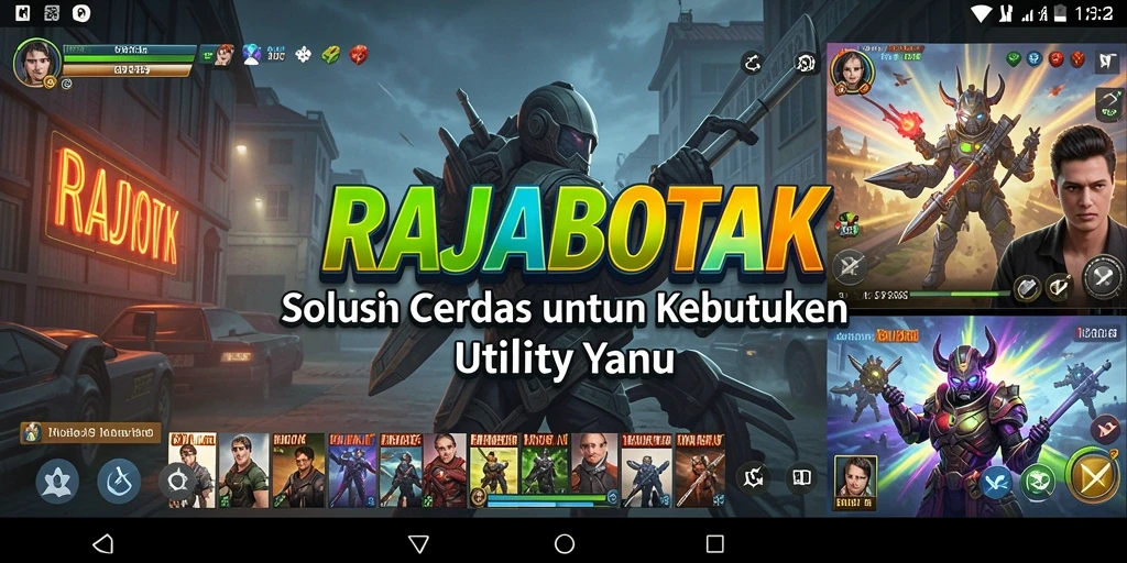 Tampilan antarmuka utama RAJABOTAK yang user-friendly.
