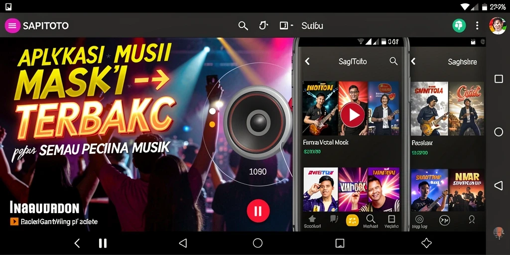 Screenshot utama SAPITOTO menunjukkan gameplay interaktif dengan musik.