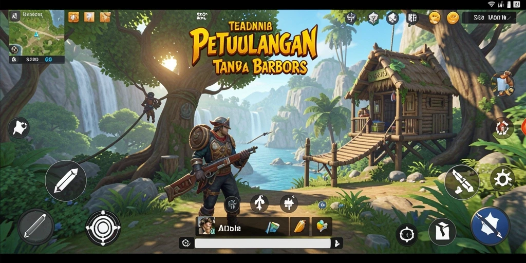 Tampilan gameplay SP212 dengan petualangan seru di dunia terbuka.