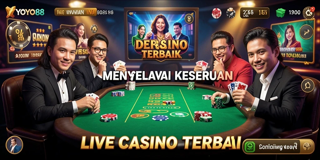 Tampilan screenshot utama dari gameplay Live Casino yang mengasyikkan di YOYO88.
